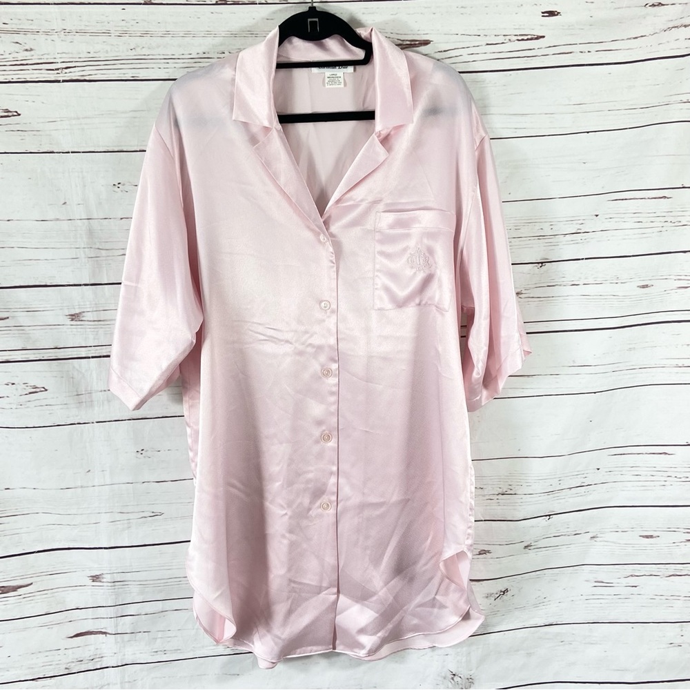 Christian Dior Lingerie Night Shirt Women’s Large PJ‎ Boyfriend Style Vintage.